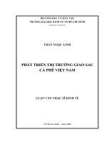 (Luận văn thạc sĩ) phát triển thị trường giao sau cà phê việt nam 