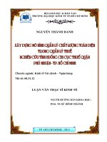 (Luận văn thạc sĩ) xây dựng mô hình quản lý chất lượng hoàn thiện trong quản lý thuế nghiên cứu tình huống chi cục thuế quận phú nhuận   TP  hồ chí minh 
