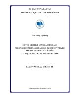 (Luận văn thạc sĩ) một số giải pháp nâng cao hình ảnh thương hiệu mattana của công ty dệt may nhà bè đối với khách hàng cá nhân tại thị trường thành phố hồ chí minh 