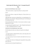 Tải Giải bài tập SGK Khoa học 4 bài 1: Con người cần gì để sống? - Giải bài tập môn Khoa học lớp 4