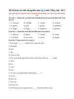 Tải Đề thi khảo sát chất lượng đầu năm lớp 8 môn Tiếng Anh - Đề 2 - Đề KSCL đầu năm lớp 8 môn tiếng Anh có đáp án