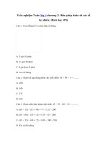 Tải Trắc nghiệm Toán lớp 4 chương 2 - Phần 4 - Bài tập Toán lớp 4 Chương 2 có đáp án