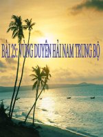 Bài 25: Vùng duyên hải Nam Trung bộ