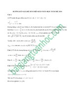 Hướng dẫn giải đề thi thử đại học số 8 trên báo toán học tuổi trẻ năm 2014