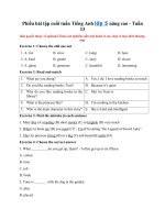Tải Phiếu bài tập cuối tuần Tiếng Anh lớp 5 nâng cao - Tuần 13 - Bài tập cuối tuần Tiếng Anh lớp 5 - Tuần 13