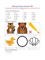 Tải Ôn hè lớp 2 lên lớp 3 môn Anh - Đề 2 - Ôn tập Tiếng Anh lớp 2 cả năm có đáp án