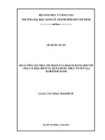 (Luận văn thạc sĩ) đo lường giá trị cảm nhận của khách hàng đối với chất lượng dịch vụ ngân hàng trực tuyến tại maritime bank 