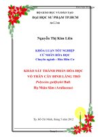 Khảo sát thành phần hóa học cây đinh lăng trổ polyscias guilfoylei bail  họ nhân sâm (araliaceae)  