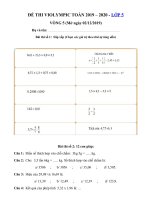Tải Đề thi Violympic Toán lớp 5 vòng 5 năm 2019 - 2020 - Đề thi giải toán qua mạng lớp 5 có đáp án