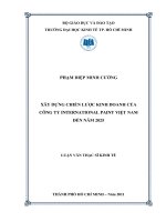 (Luận văn thạc sĩ) xây dựng chiến lược kinh doanh của công ty international paint việt nam đến năm 2025 