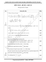 Đáp án đề thi thử số 2 môn toán vào lớp 10 năm 2015 tại trung tâm luyện thi EDUFLY