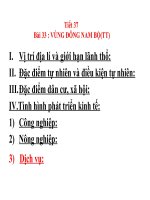 Bài 33: Vùng Đông Nam Bộ (tiếp theo)