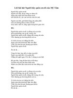 lời bài hát người hãy quên em đi của mỹ tâm