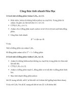 Tải Công thức tính nhanh số đồng phân - Công thức giải nhanh bài tập hóa học