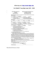 Tải Đề thi học kì 2 lớp 6 môn Ngữ văn Sở GD&ĐT Nam Định năm 2019 - 2020 - Đề thi Ngữ văn 6 học kì 2