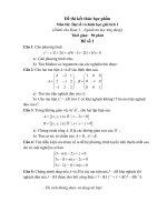 Đề thi học phần môn đại số và hình học giải tích 1 khóa 3 năm 2011 - Học viện Quản lý giáo dục