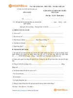 Tải Văn bản đề nghị hỗ trợ kinh phí đào tạo chuyển đổi nghề nghiệp - HoaTieu.vn