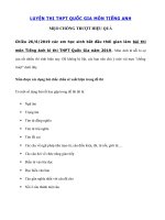 Tải Mẹo chống liệt môn Tiếng Anh trong kỳ thi THPT quốc gia 2019 - Bí quyết làm bài thi THPT Quốc Gia 2019 môn Tiếng Anh hiệu quả