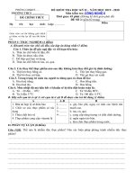 Tải Đề thi học kì 2 lớp 6 môn Công nghệ năm 2019 - 2020 - Đề 2 - Đề thi Công nghệ lớp 6 học kì 2 Có đáp án