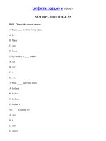 Tải Đề luyện thi Olympic tiếng Anh lớp 4 vòng 4 năm 2019 - 2020 - Đề thi Olympic tiếng Anh vòng 4 lớp 4 có đáp án