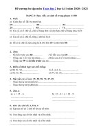 Tải Đề cương ôn tập môn Toán lớp 2 học kì 1 năm 2020 - 2021 - 4 dạng Toán học kì 1 lớp 2