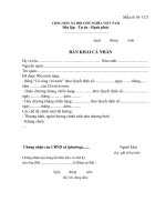 Tải Bản khai cá nhân đối với người có công với cách mạng để hưởng trợ cấp một lần - HoaTieu.vn