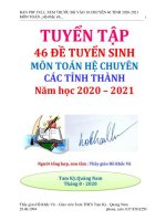 BẢN PDF FULL XEM TRƯỚC bộ vào 10 CHUYÊN 46 TỈNH 2020 2021 hồ KHẮC vũ GV TOÁN QNAM  