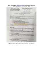 Tải Đáp án đề thi tuyển sinh vào lớp 10 môn Hóa học Trường Phổ Thông Năng Khiếu, Hồ Chí Minh năm học 2019 - 2020 - Đề thi tuyển sinh vào lớp 10 môn Hóa năm 2019 có đáp án