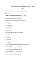 Tải Đề thi Địa lý lớp 7 học kì 2 năm 2019 - 2020 - Đề 2 - Đề kiểm tra địa lí 7 học kì 2 năm 2020 có đáp án