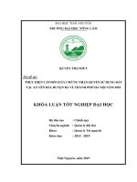 Thực hiện cấp đổi giấy chứng nhận quyền sử dụng đất tại xã Yên Bài, huyện Ba Vì, thành phố Hà Nội năm 2018 (Khóa luận tốt nghiệp)