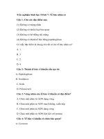 Tải Trắc nghiệm Sinh học 10 bài 7: Tế bào nhân sơ - Câu hỏi trắc nghiệm Sinh học 10 có đáp án