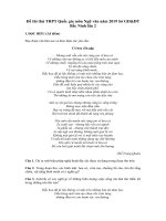 Tải Đề thi thử THPT Quốc gia môn Ngữ văn năm 2019 Sở GD&ĐT Bắc Ninh lần 2 - Đề minh họa Ngữ văn năm 2019