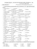 Tải Đề ôn thi vào lớp 10 môn tiếng Anh năm học 2018 - 2019 (Đề luyện 16) - Đề ôn thi vào lớp 10 môn tiếng Anh có đáp án