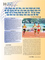 Lựa chọn các chỉ tiêu, các test đánh giá trình độ tập luyện thể lực của nam vận động viên trẻ chạy cự ly trung bình lứa tuổi 14 - 15 tại trung tâm đào tạo vận động viên cấp cao Hà