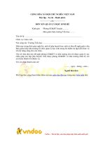 Tải Mẫu đơn xin dạy hè dành cho giáo viên - HoaTieu.vn