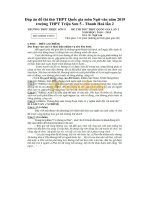 Tải Đáp án đề thi thử THPT Quốc gia môn Ngữ văn năm 2019 trường THPT Triệu Sơn 5 - Thanh Hoá lần 2 - Đề minh họa Ngữ văn năm 2019