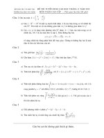Đề thi tuyển sinh cao học và đáp án môn toán trường Đại học Xây dựng Hà Nội năm 2013