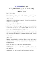 Tải Đề thi vào lớp 6 môn Toán trường THCS&THPT Nguyễn Tất Thành, Hà Nội 2019 - 2020 - Đề kiểm tra đánh giá năng lực vào lớp 6 môn Toán