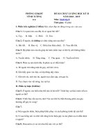 Tải Đề thi học kì 2 lớp 8 môn Sinh học Phòng GD&ĐT Vĩnh Tường năm học 2018 - 2019 (đề 81) - Đề thi HK 2 môn Sinh học lớp 8