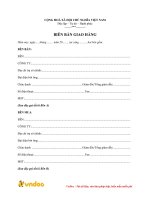 Tải Mẫu biên bản giao hàng hóa - HoaTieu.vn