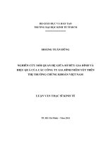 (Luận văn thạc sĩ) nghiên cứu mối quan hệ giữa sở hữu gia đình và hiệu quả của các công ty gia đình niêm yết trên TTCK việt nam 