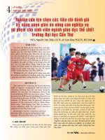 Nghiên cứu lựa chọn các tiêu chí đánh giá kỹ năng soạn giáo án nâng cao nghiệp vụ sư phạm cho sinh viên ngành giáo dục thể chất trường Đại học Cần Thơ