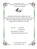 Sáng kiến kinh nghiệm, SKKN - Đặc trưng chủ nghĩa lãng mạn qua một số tác phẩm trong chương trình Ngữ văn THPT