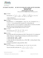 Đề thi kỳ thi tuyển sinh vào lớp 10 năm 2014 - chuyên Tỉnh Thái Bình