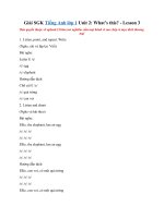 Tải Giải Tiếng Anh lớp 1 Unit 2: What’s this? - Lesson 3 SGK - Sách Chân trời sáng tạo Tiếng Anh lớp 1 Unit 2: What's this?