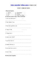 Tải Trắc nghiệm tiếng Anh lớp 3 Unit 3 This is Tony - Bài tập Unit 3 SGK tiếng Anh 3 mới có đáp án