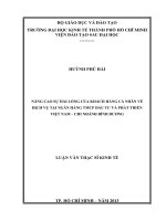 (Luận văn thạc sĩ) nâng cao sự hài lòng của khách hàng cá nhân về dịch vụ tại ngân hàng TMCP đầu tư và phát triển việt nam   chi nhánh bình dương 