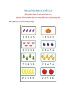 Tải Bài tập Toán lớp 1: Các số 4, 5, 6 - Bài tập ôn tập Toán lớp 1 bộ sách Cánh Diều