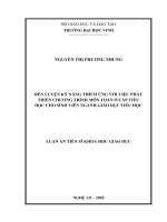 Rèn luyện kỹ năng thích ứng với việc phát triển chương trình môn toán ở cấp tiểu học cho sinh viên ngành giáo dục tiểu học 