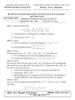 Đề thi vào lớp 10 chuyên Ngoại Ngữ -ĐHQG Hà Nội năm học 2010